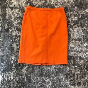 Ann Taylor orange pencil skirt
